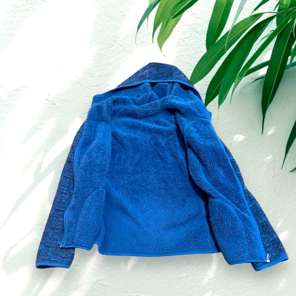 Vtg Y2K Blue Camo Fleece Jacket Comfy - Picture 2 of 3